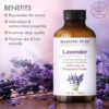 Majestic Pure Lavender Essential Oil with Glass Dropper | 100% Pure and Natural Lavender Oil | Premium Grade Essential Oils for Diffusers, Skin, Aromatherapy, Massage | 4 Fl Oz by nugala - Image 8