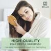 Natural Boar Bristle Hair Brush for Women, Men, Kids; Dry and Wet Detangling Hair Brush Gently Enhances Shine, Smooths Frizz and Prevents Breakage in Fine and Straight, Thick and Curly Hair (oval) by nugala - Image 9