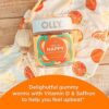 OLLY Hello Happy Gummy Worms, Mood Balance Support, Vitamin D, Saffron, Adult Chewable Supplement, Tropical Zing - 60 Count by nugala - Image 4