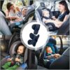 2-in-1 Baby Carseat Head Support, Infant Car Seat Insert for Girls Boys, Soft Baby Neck Support and Body Cushion for Stroller, Baby Swing,Head Neck Seat Insert Pad (Black) by nugala - Image 5