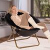 Milliard Cozy Chair/Faux Fur Saucer Chair for Bedroom/X-Large (Black) by nugala - Image 3