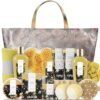 Spa Gifts Basket for Women, Spa Luxetique Tahiti Island Bath Gift Set, 15pcs Luxury Self Care Kit with Bath Bombs, Essential Oil, Hand Cream, Bath Salt, Tote Bag, Birthday Day Gifts by nugala - Image 2