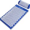 ProsourceFit Acupressure Mat and Pillow Set for Back/Neck Pain Relief and Muscle Relaxation, Blue by nugala - Image 2