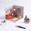 ROBOTIME DIY Miniature House Kit Mini Dollhouse with Accessories Building Toy Set Tiny Room Making Kit with LED Light Hobby Unique Gifts (Cozy Living Lounge) by nugala - Image 7