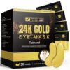 Under Eye Patches (30 Pairs), 24K Gold Under Eye Mask for Puffy Eyes, Dark Circles,Bags and Wrinkles with Collagen,Relieves Pressure and Reduces Wrinkles,Revitalises and Refreshes Your Skin by nugala - Image 2