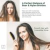 Natural Boar Bristle Hair Brush for Women, Men, Kids; Dry and Wet Detangling Hair Brush Gently Enhances Shine, Smooths Frizz and Prevents Breakage in Fine and Straight, Thick and Curly Hair (oval) by nugala - Image 4