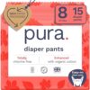 Pura Size 8 Diaper Pants - 1 x 15 Diapers (41+lbs), Pull Up Disposable Baby Diapers for Sensitive Skin, Hypoallergenic, Fragrance Free, Totally Chlorine Free, Easy-Tear Sides by nugala - Image 2