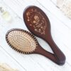 Brown Bamboo Hair Brush - Wooden Paddle Brush for Hair Growth, Scalp Massage and Healthier Hair - Bamboo Hairbrush for Men and Women (rose) by nugala - Image 7