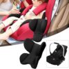 2-in-1 Baby Carseat Head Support, Infant Car Seat Insert for Girls Boys, Soft Baby Neck Support and Body Cushion for Stroller, Baby Swing,Head Neck Seat Insert Pad (Black) by nugala - Image 3