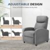 Sweetcrispy Recliner Chair for Adults, Massage Fabric Small Recliner Home Theater Seating with Lumbar Support, Adjustable Modern Reclining Chair with Padded Seat Backrest for Living Room (Grey) by nugala - Image 5