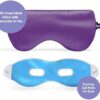 ASUTRA Silk Eye Pillow for Sleep, Purple - Filled w/Lavender Buds & Flax Seeds, Weighted Eye Mask, Meditation & Light Blocking Blindfold, Cooling Gel Mask Included by nugala - Image 4