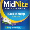 MidNite Back to Sleep Low Dose, 1.5 mg Melatonin Sleep Aid, Non-Habit Forming, Herbal Dietary Supplement for Adults, Drug-Free, Gluten-Free, Lactose-Free, Vegetarian, Vegan, 30 Quick Melt Tablets by nugala - Image 2