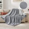 Bedsure Sherpa Fleece Throw Blanket for Couch - Fuzzy Soft Cozy Cable Throw for Women, Thick Warm Blanket for Winter, Grey, 50x60 Inches by nugala - Image 3