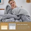 Bedsure Sherpa Fleece Throw Blanket for Couch - Fuzzy Soft Cozy Cable Throw for Women, Thick Warm Blanket for Winter, Grey, 50x60 Inches by nugala - Image 5